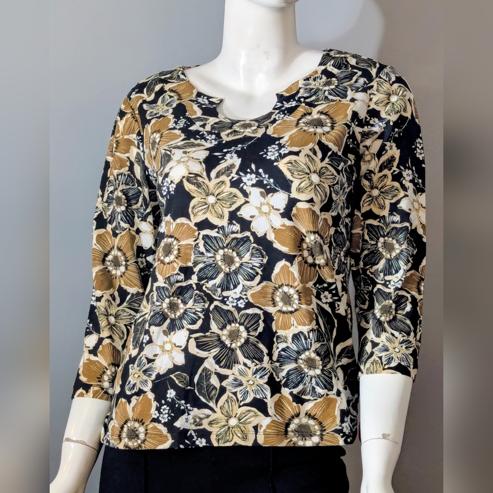 Floral Print Long Sleeve Top
